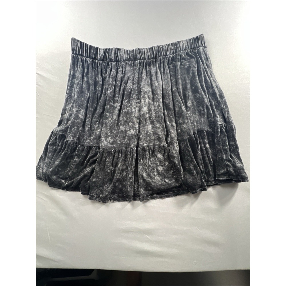 Torrid Skirt Womens 2X 18-20 Black Super Soft Knits Tiered Ruffle Mini Skater - Picture 8 of 8